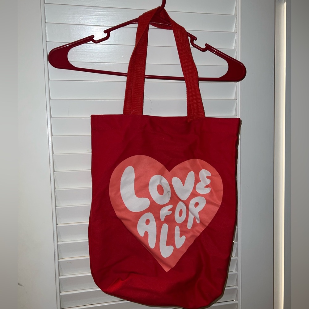 Red “Love For All” Oldnavy Tote Bag